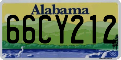 AL license plate 66CY212
