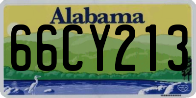 AL license plate 66CY213