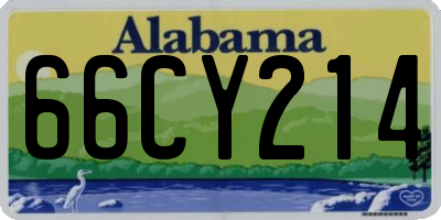 AL license plate 66CY214