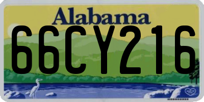AL license plate 66CY216