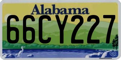 AL license plate 66CY227