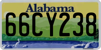AL license plate 66CY238