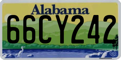 AL license plate 66CY242