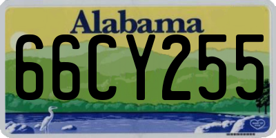 AL license plate 66CY255