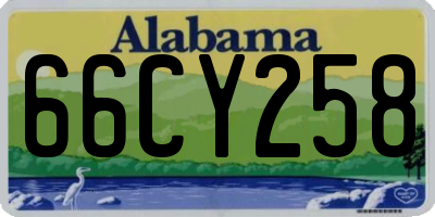 AL license plate 66CY258