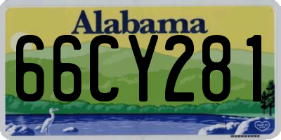 AL license plate 66CY281