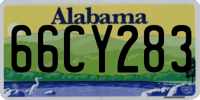 AL license plate 66CY283