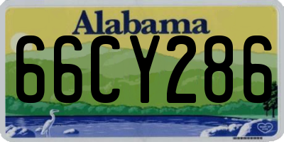 AL license plate 66CY286