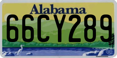 AL license plate 66CY289