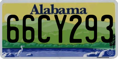 AL license plate 66CY293