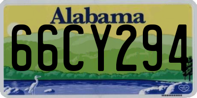 AL license plate 66CY294