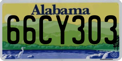 AL license plate 66CY303