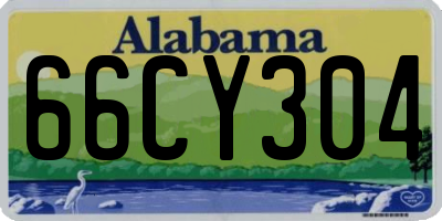 AL license plate 66CY304