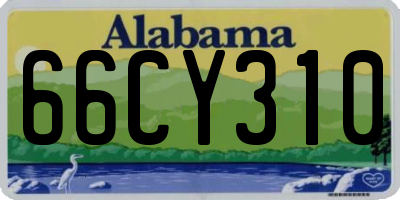AL license plate 66CY310
