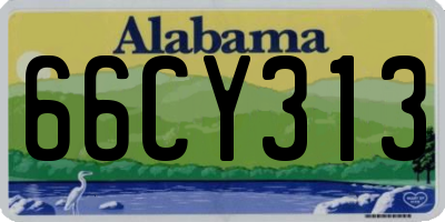 AL license plate 66CY313