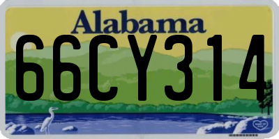 AL license plate 66CY314
