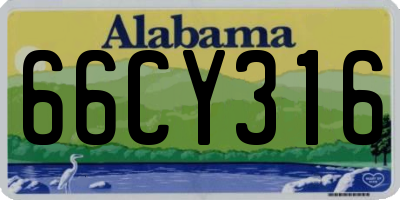 AL license plate 66CY316