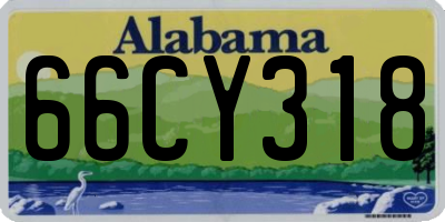 AL license plate 66CY318