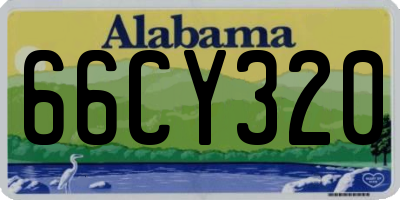 AL license plate 66CY320