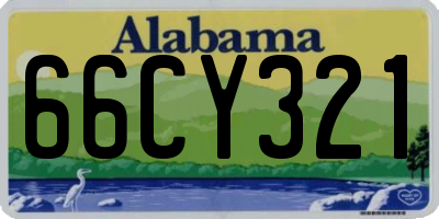 AL license plate 66CY321