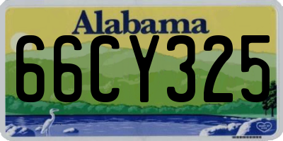 AL license plate 66CY325