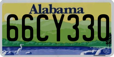 AL license plate 66CY330