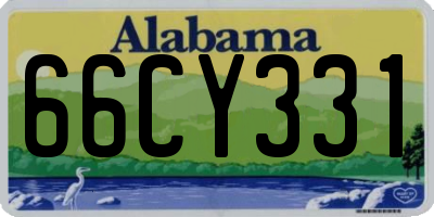 AL license plate 66CY331