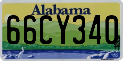 AL license plate 66CY340