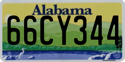 AL license plate 66CY344