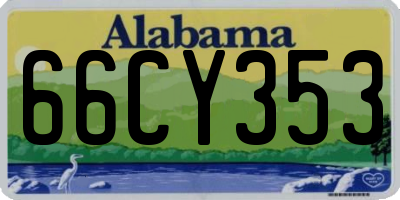 AL license plate 66CY353