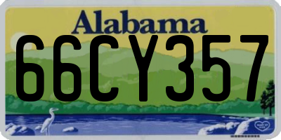 AL license plate 66CY357