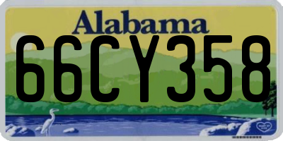 AL license plate 66CY358