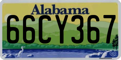 AL license plate 66CY367