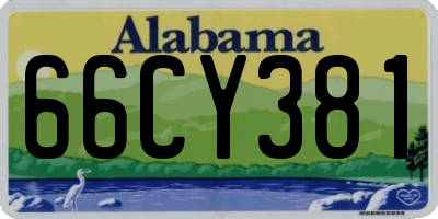 AL license plate 66CY381