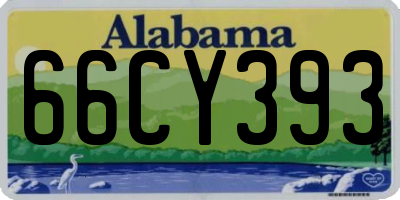 AL license plate 66CY393