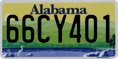 AL license plate 66CY401