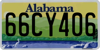 AL license plate 66CY406