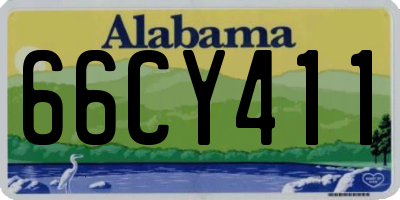 AL license plate 66CY411