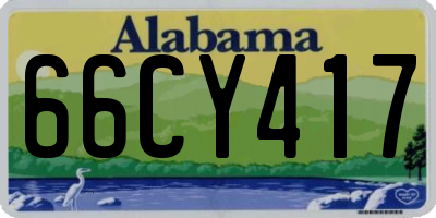 AL license plate 66CY417