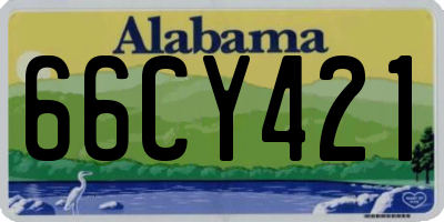 AL license plate 66CY421
