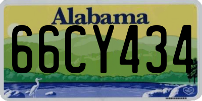 AL license plate 66CY434