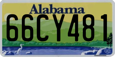 AL license plate 66CY481