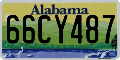 AL license plate 66CY487
