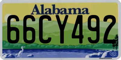 AL license plate 66CY492