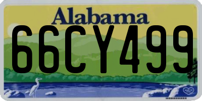 AL license plate 66CY499