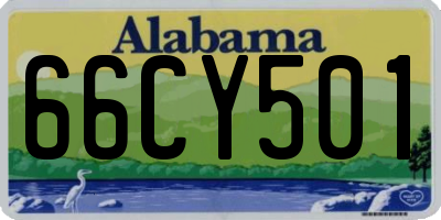 AL license plate 66CY501