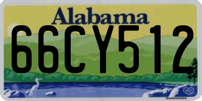 AL license plate 66CY512