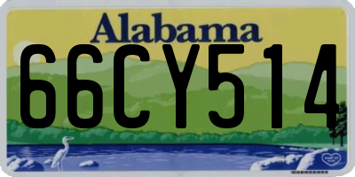 AL license plate 66CY514
