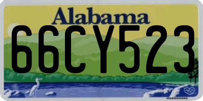 AL license plate 66CY523
