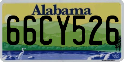 AL license plate 66CY526